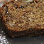 Banana bread maison vue de l'intérieur