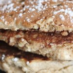 Pancakes de flocons d'avoine vue macro