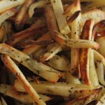 Vu macro frites de Cerfeuils tubereux